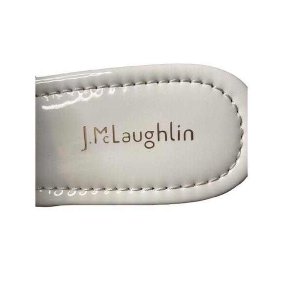 J Mclaughlin Leslie Flip Flop Thong Sandals White Black Size 11 M Flats - Picture 3 of 8